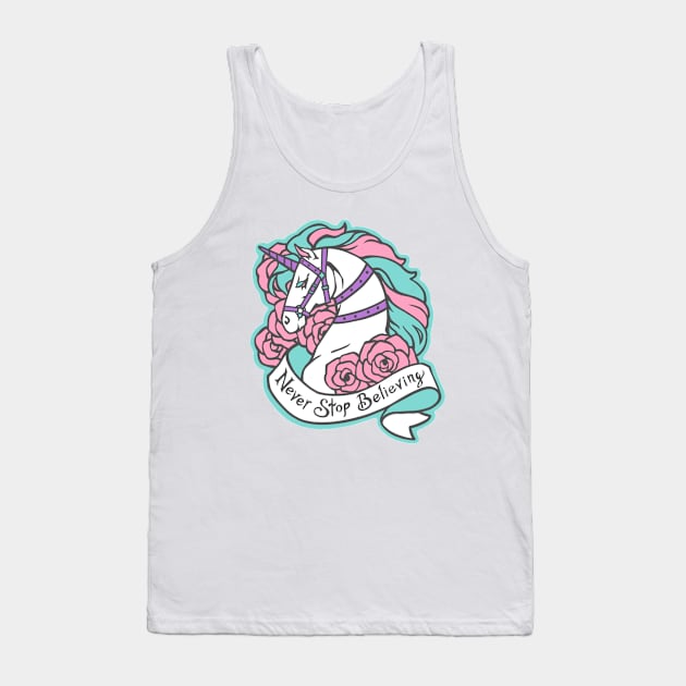 Never Stop Believing Tank Top by Kutty Sark